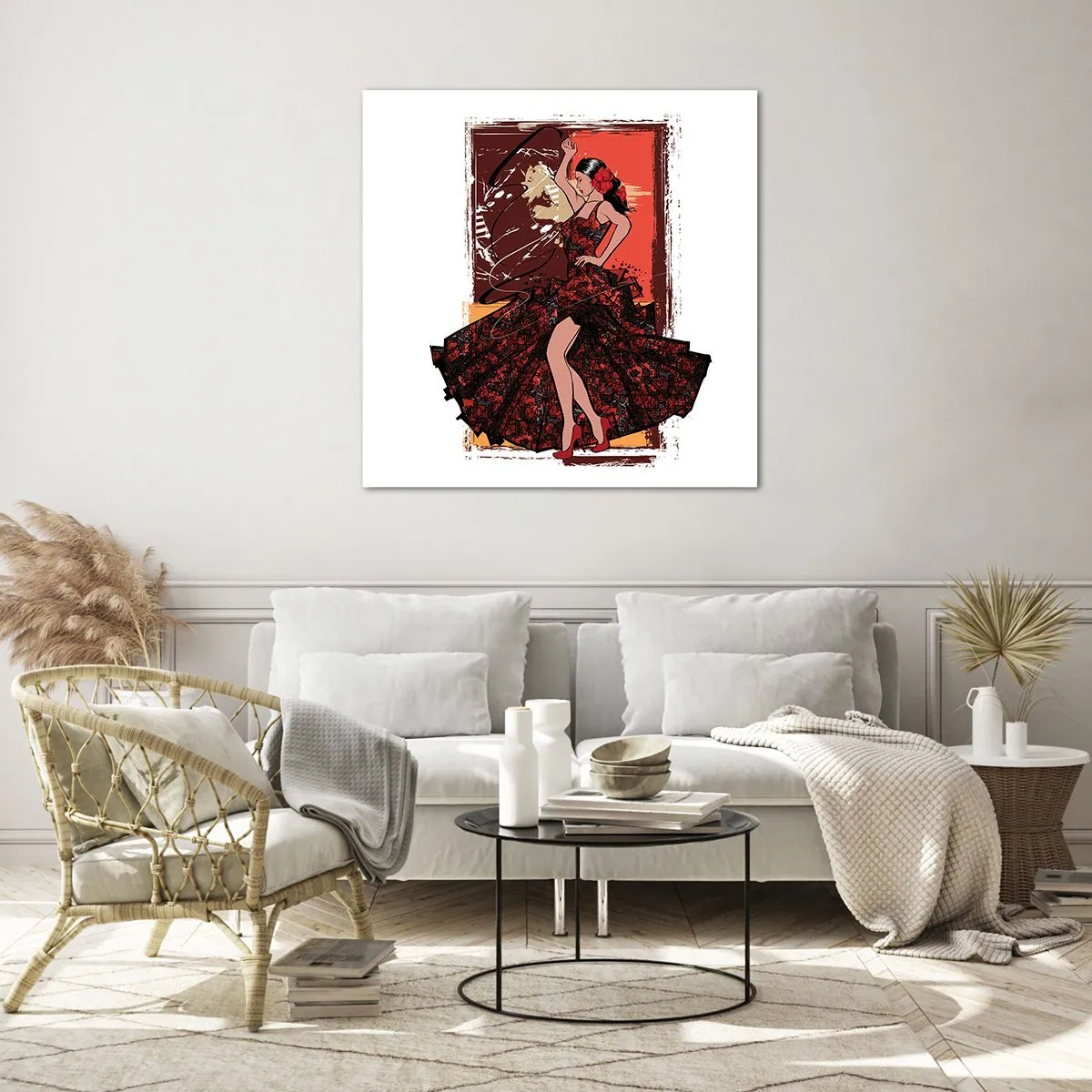 Obraz na skle - V rytmu srdce - 70x70 cm