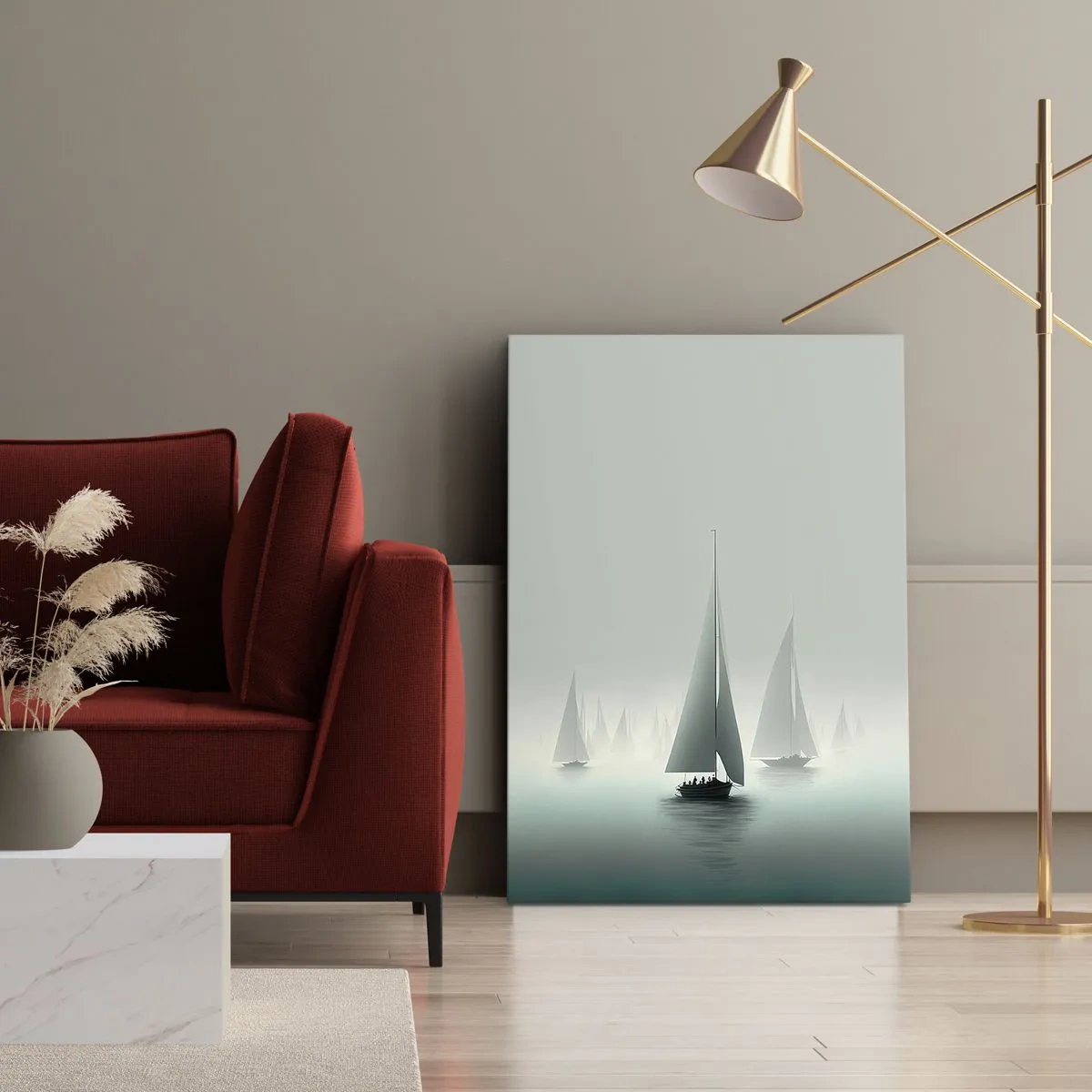 Obraz na plátně - Postavený z mlhy - 65x120 cm