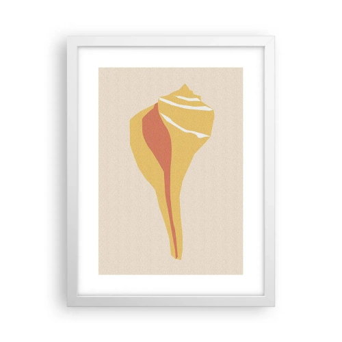 Plakát v bílém rámu - Organická abstrakce – růst - 30x40 cm