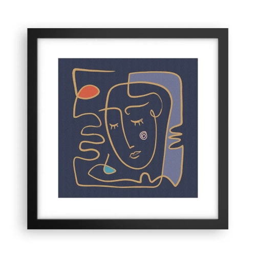 Plakát v černém rámu - V zádumčivosti - 30x30 cm