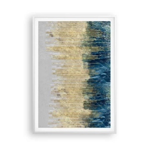 Plakát v bílém rámu - Zlacená hranice - 70x100 cm