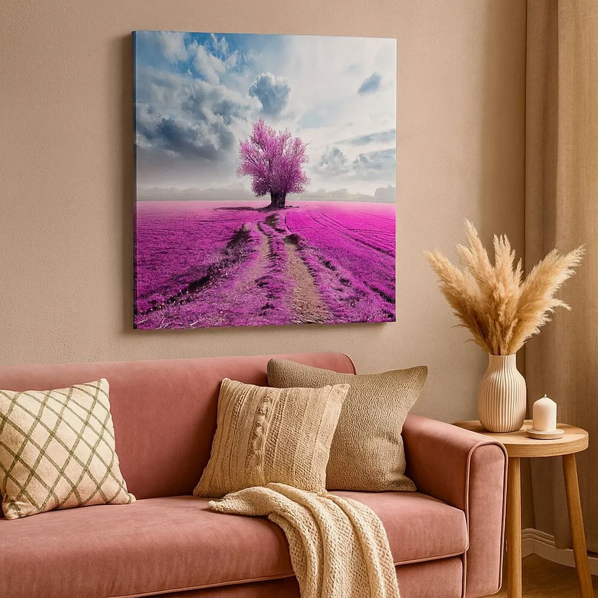 Obraz na plátně - Vřesoviště - divočina - 30x30 cm