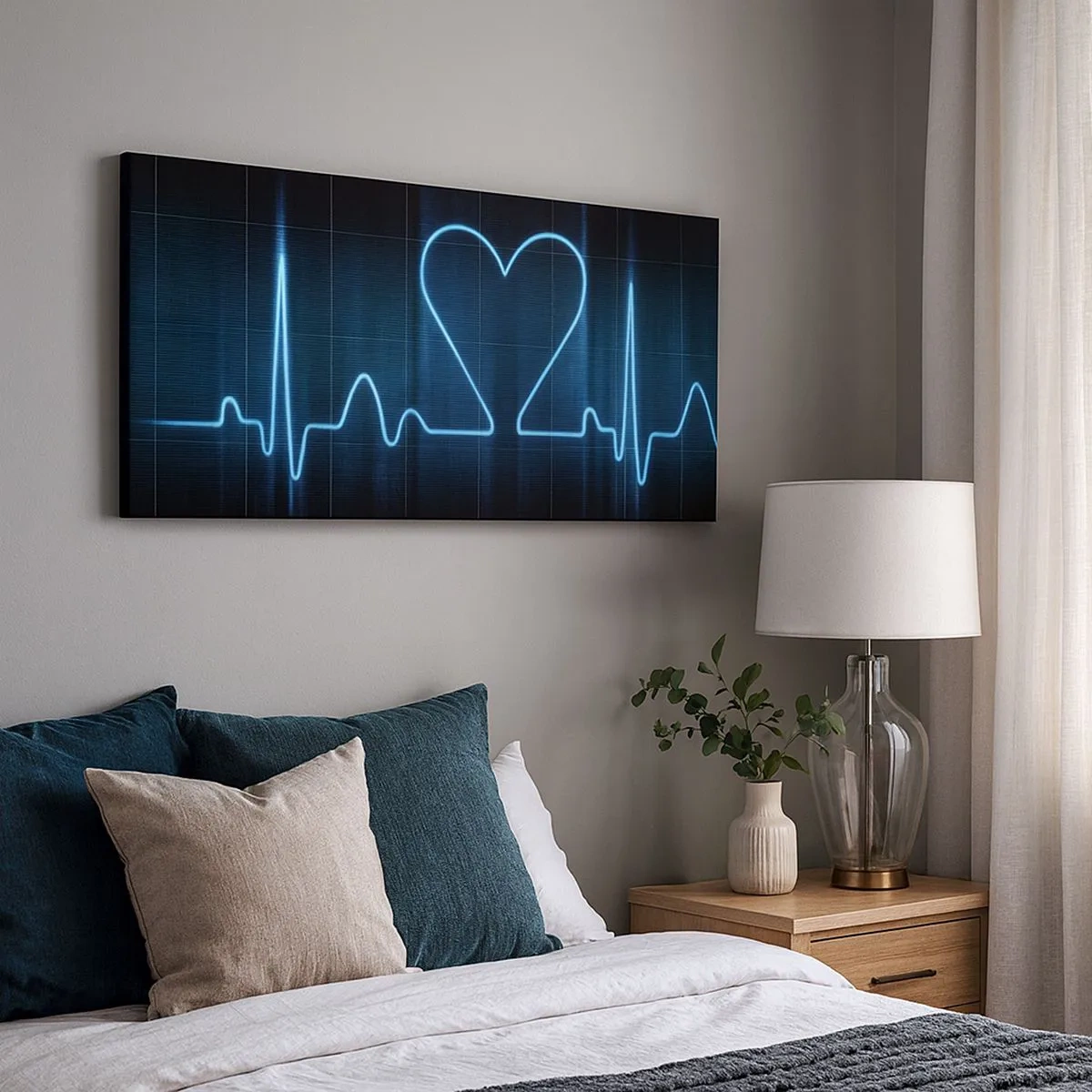 Obraz na plátně - V rytmu srdce - 100x40 cm