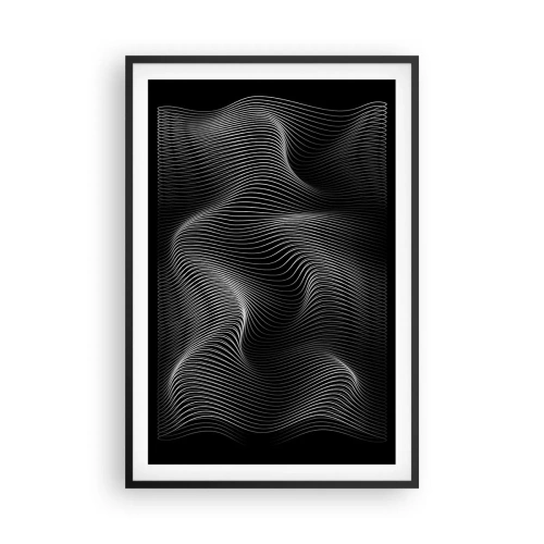 Plakát v černém rámu - Tanec světla v prostoru - 61x91 cm
