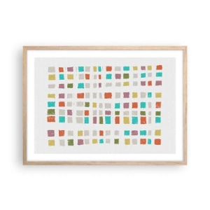 Plakát v rámu světlý dub - Neznámá hra - 70x50 cm
