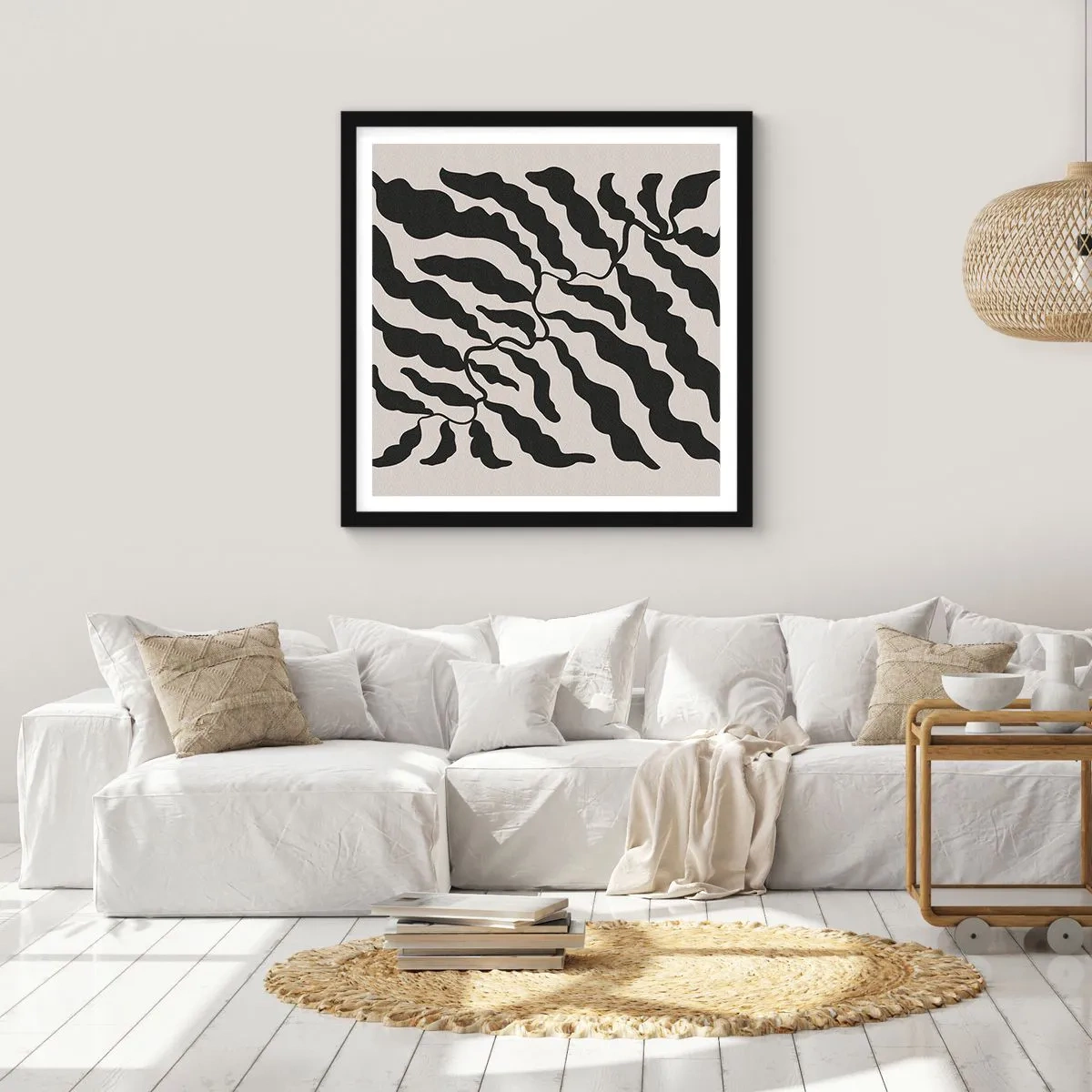 Plakát v černém rámu - Povaha čtverce - 50x50 cm