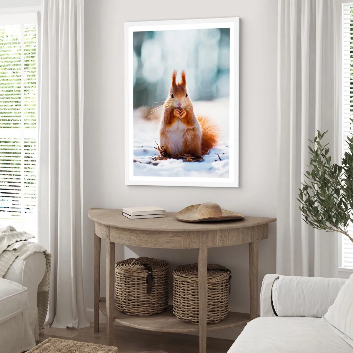 Plakát v bílém rámu - Co se tak díváš? - 61x91 cm