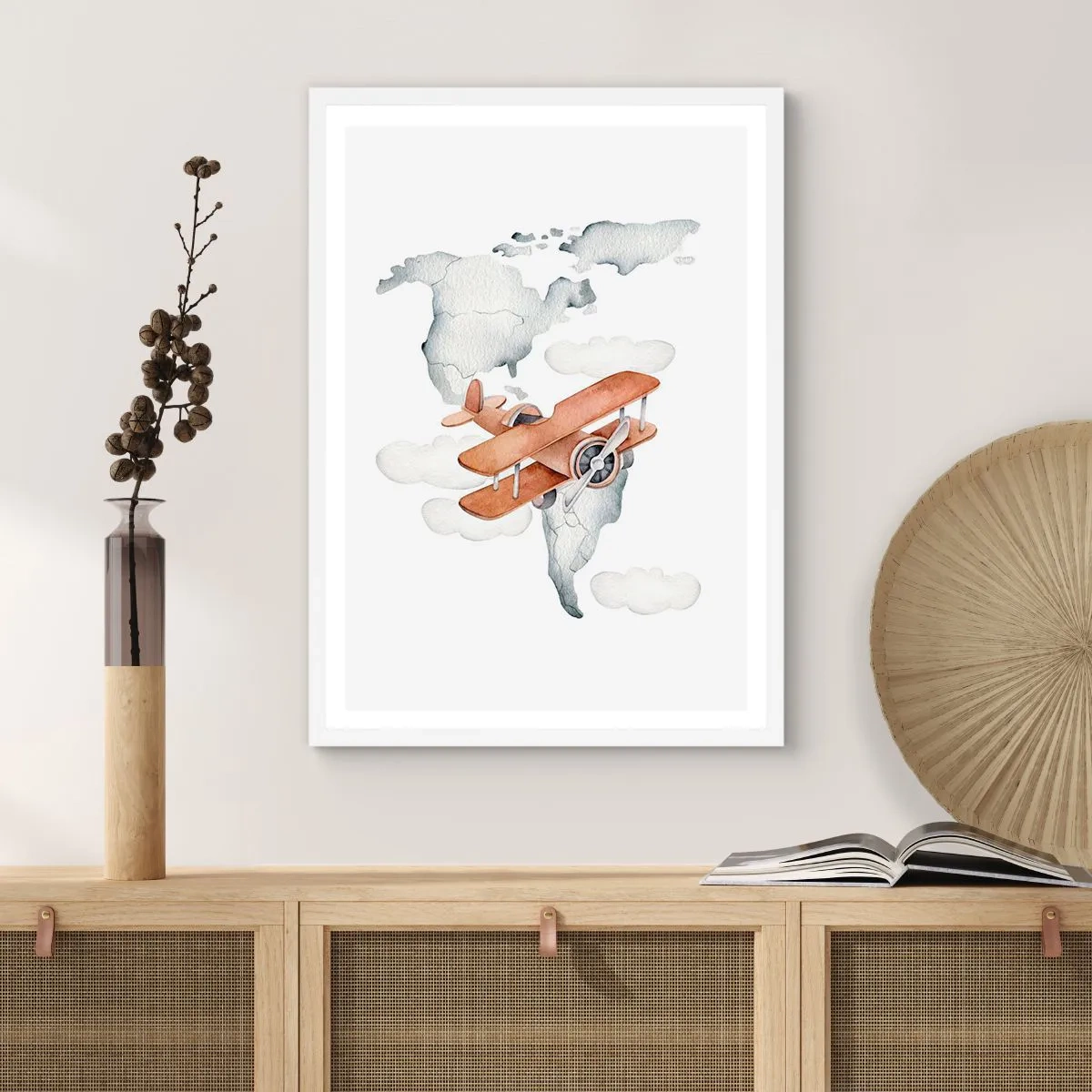 Plakát v bílém rámu - V průkopnickém duchu - 50x70 cm