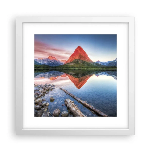 Plakát v bílém rámu - Teplo a chlad - 30x30 cm