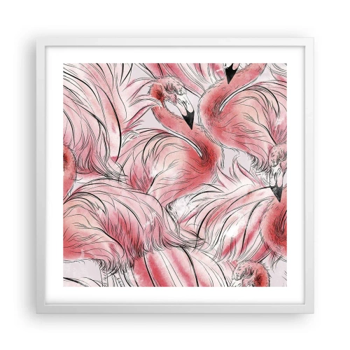 Plakát v bílém rámu - Ptačí corps de ballet - 50x50 cm