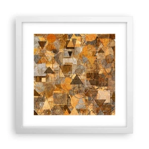 Plakát v bílém rámu - Svět zachycený v podobě - 30x30 cm