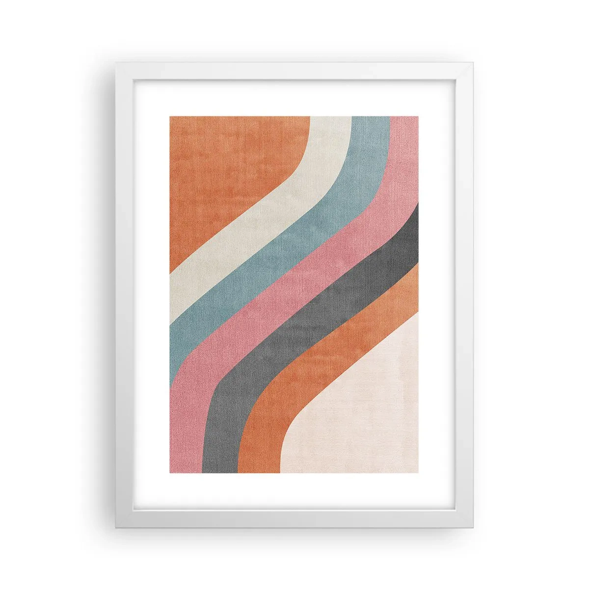 Plakát v bílém rámu - Diagonální kompozice – pohyb - 30x40 cm