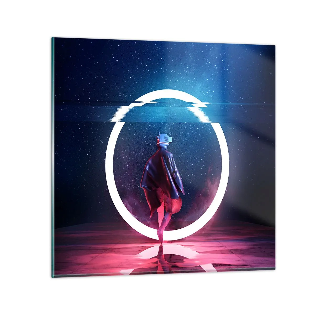 Obraz na skle - Mezi světy - 50x50 cm