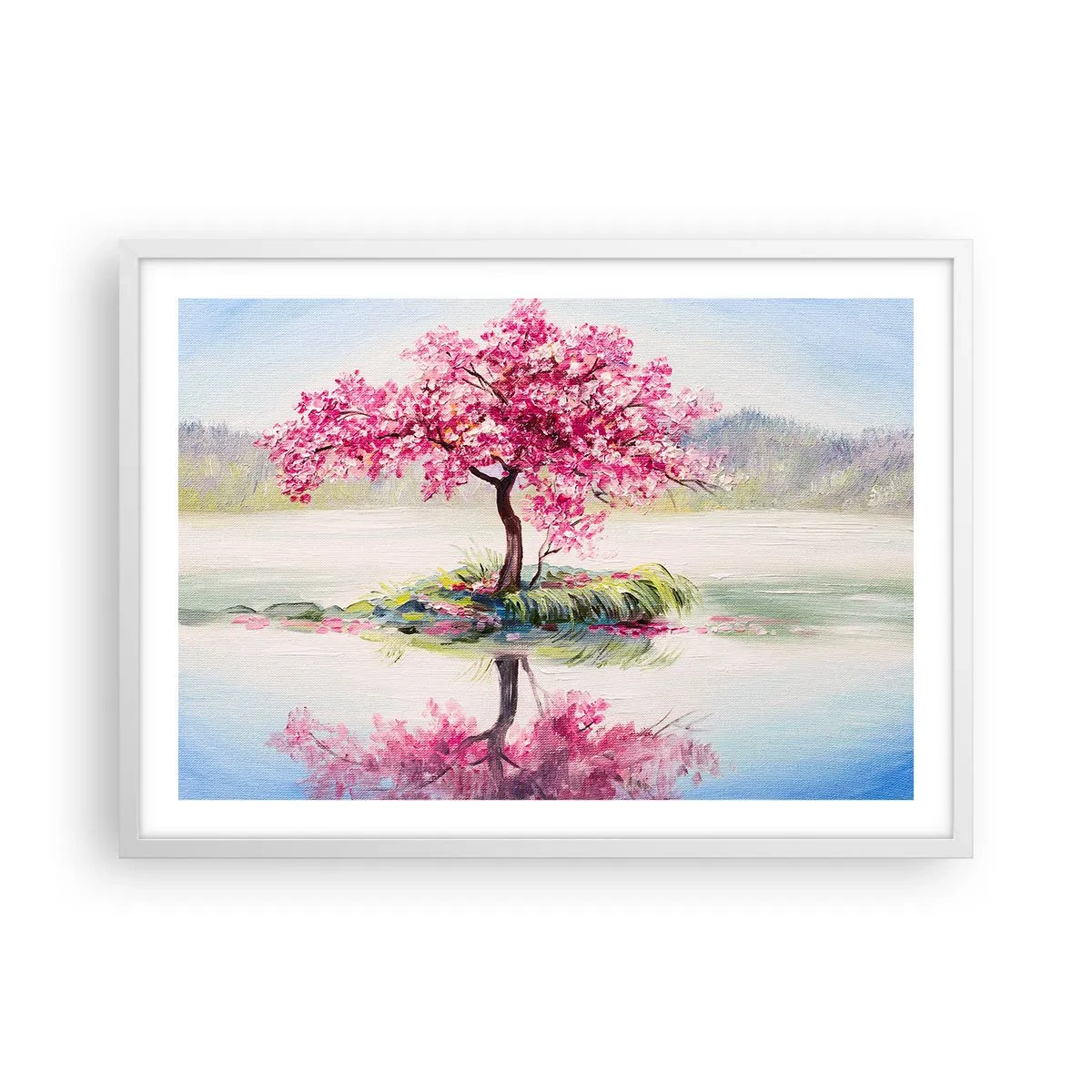 Plakát v bílém rámu - Svátek jara - 70x50 cm