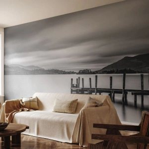 Fototapeta Premium Sand - Jemnost a síla - Krajina, jezero, Dřevěný most - 100x70 cm