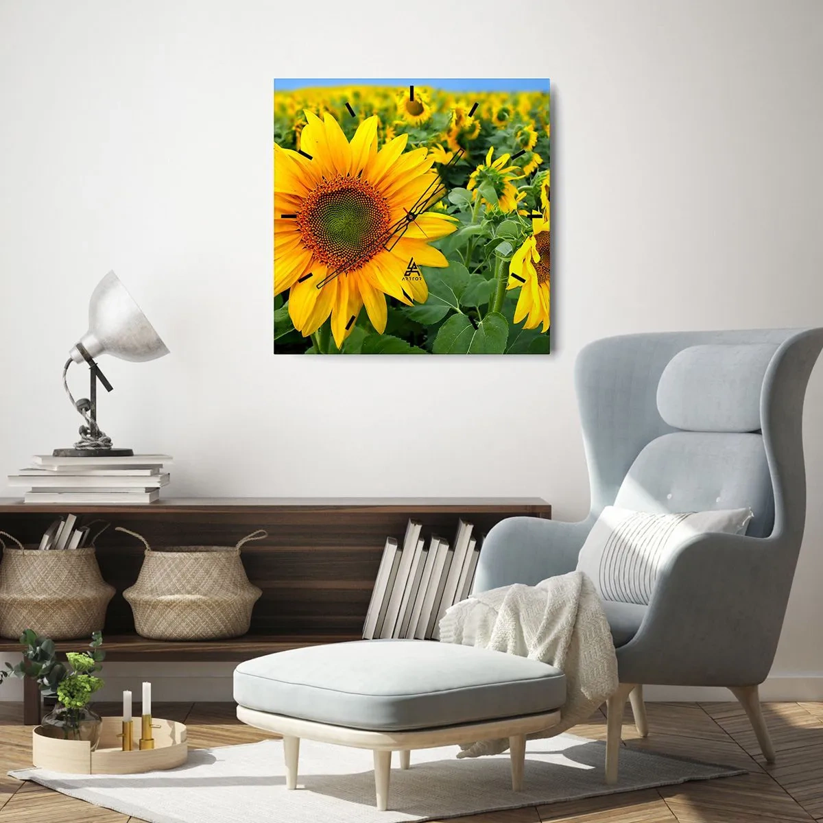 Nástěnné hodiny - Zahořely stovky sluncí - 30x30 cm