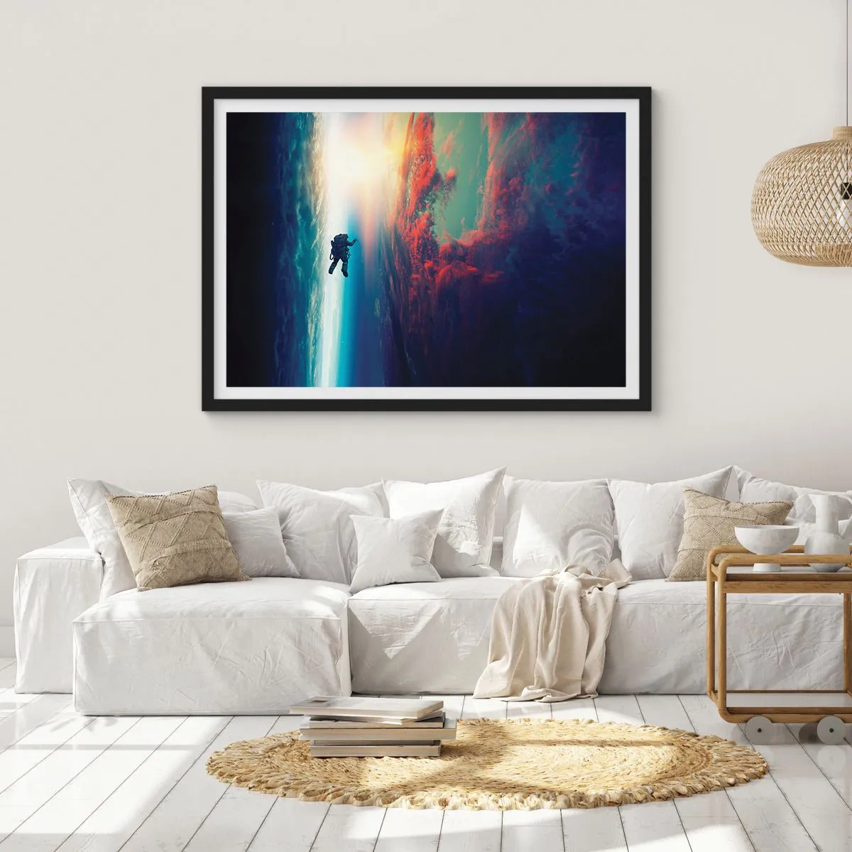 Plakát v černém rámu - Tváří v tvář vesmíru - 70x50 cm