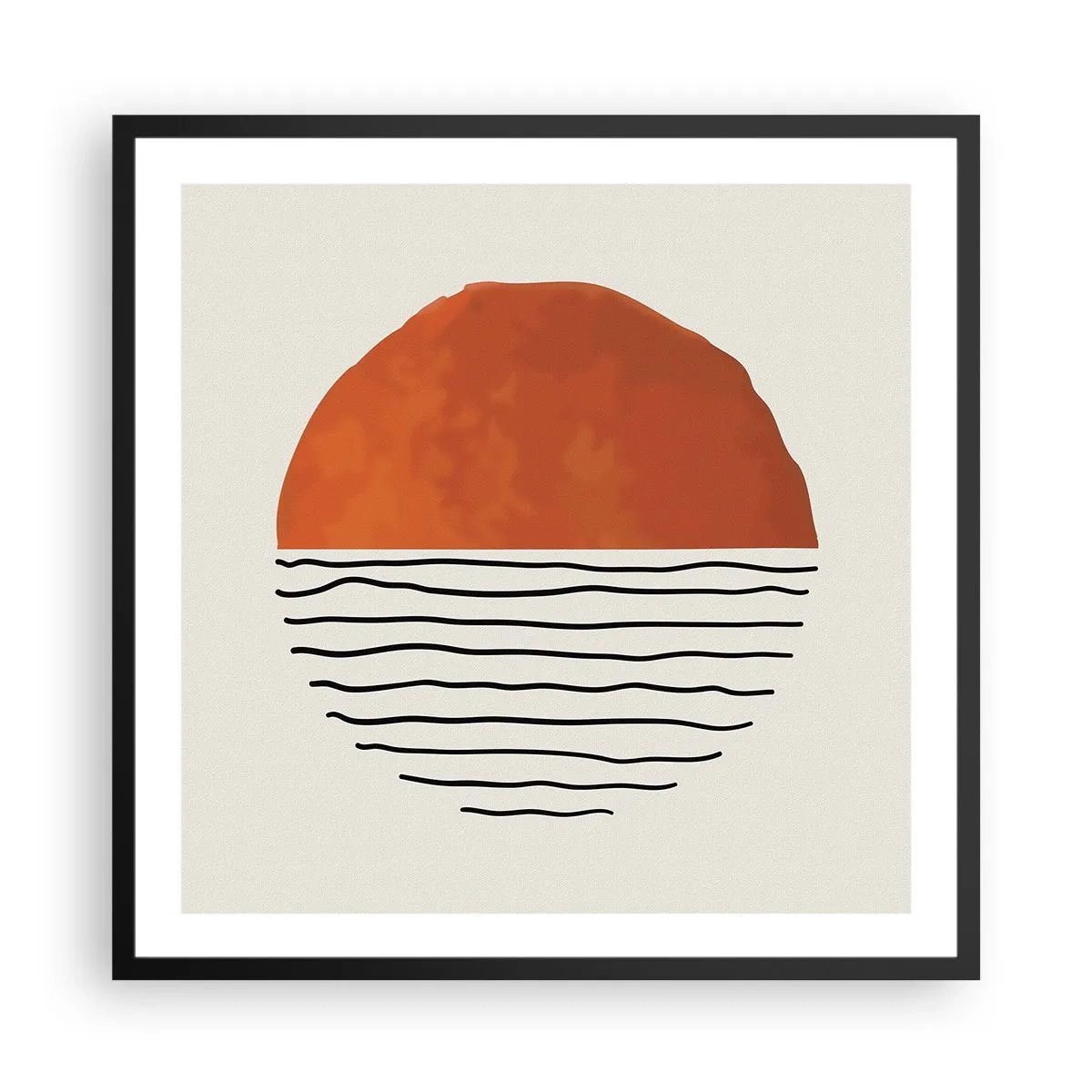 Plakát v černém rámu - V japonské atmosféře - 60x60 cm