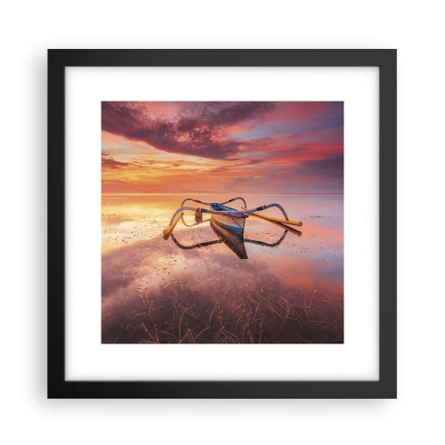 Plakát v černém rámu - Klid tropického večera - 30x30 cm