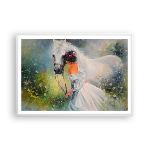 Plakát v bílém rámu - Jako z krásného snu - 100x70 cm