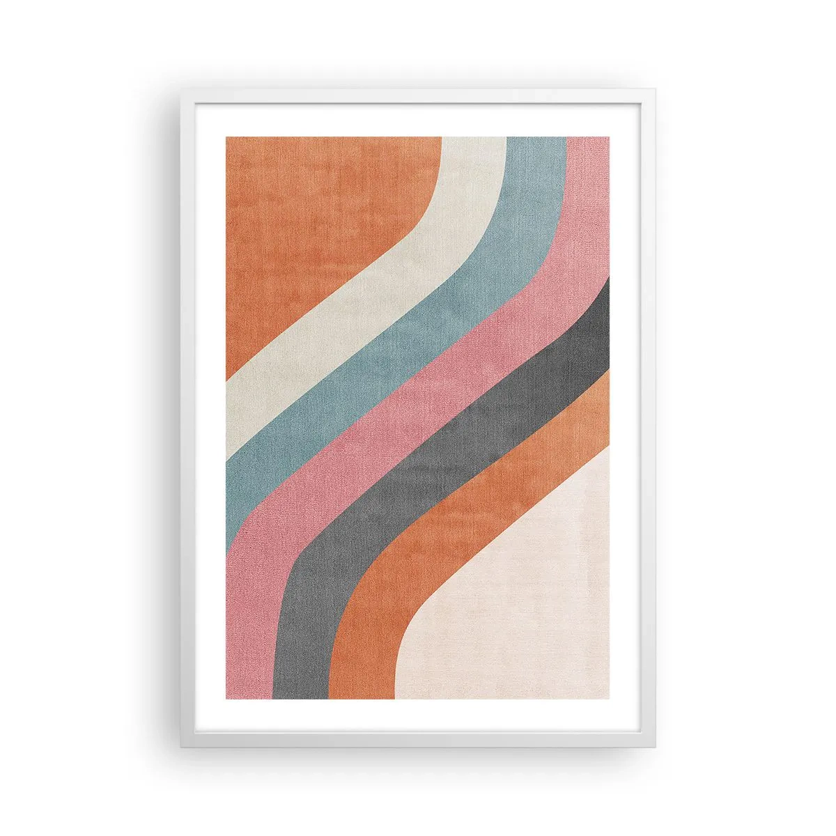 Plakát v bílém rámu - Diagonální kompozice – pohyb - 50x70 cm