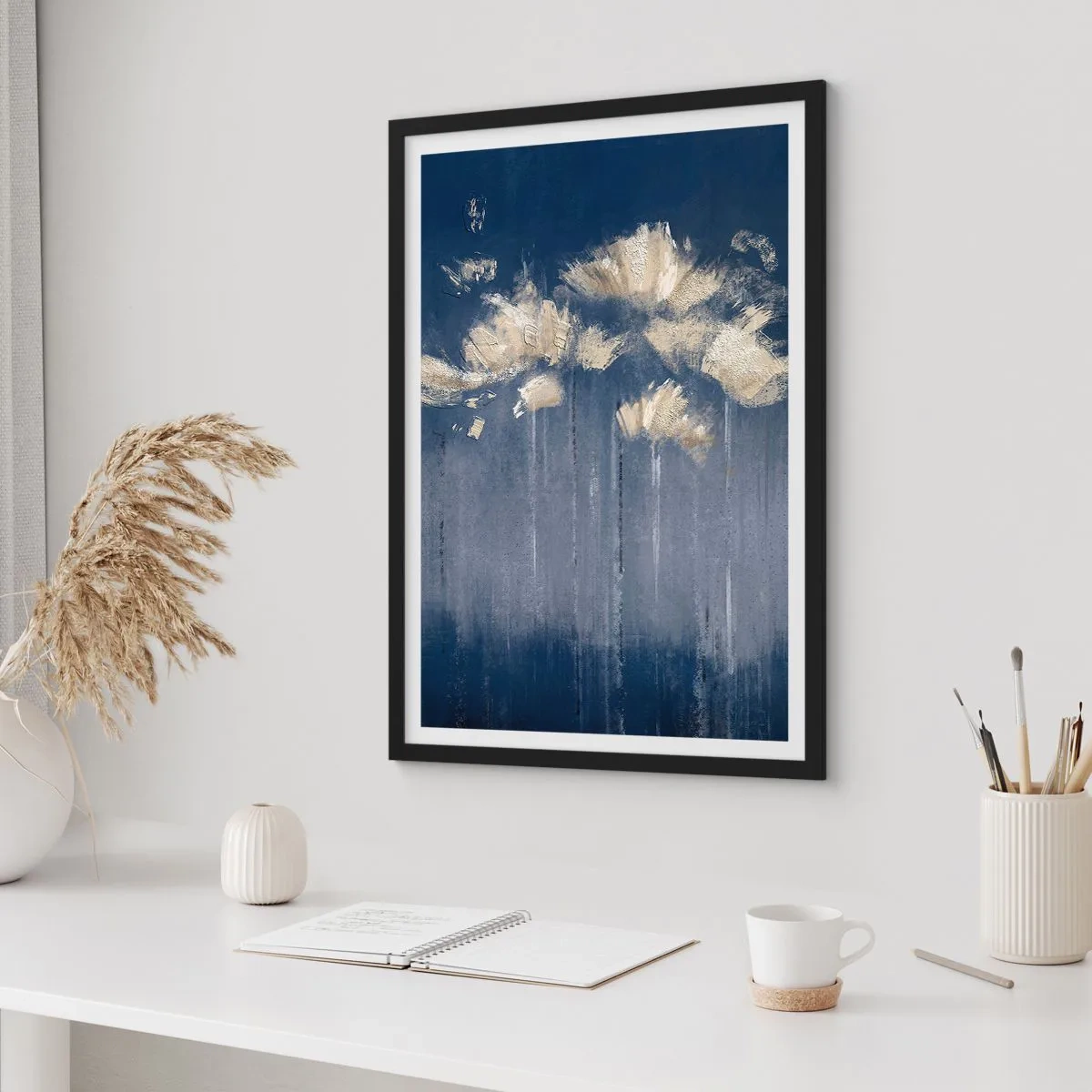 Plakát v černém rámu - Jako okvětní lístky ve větru - 70x100 cm
