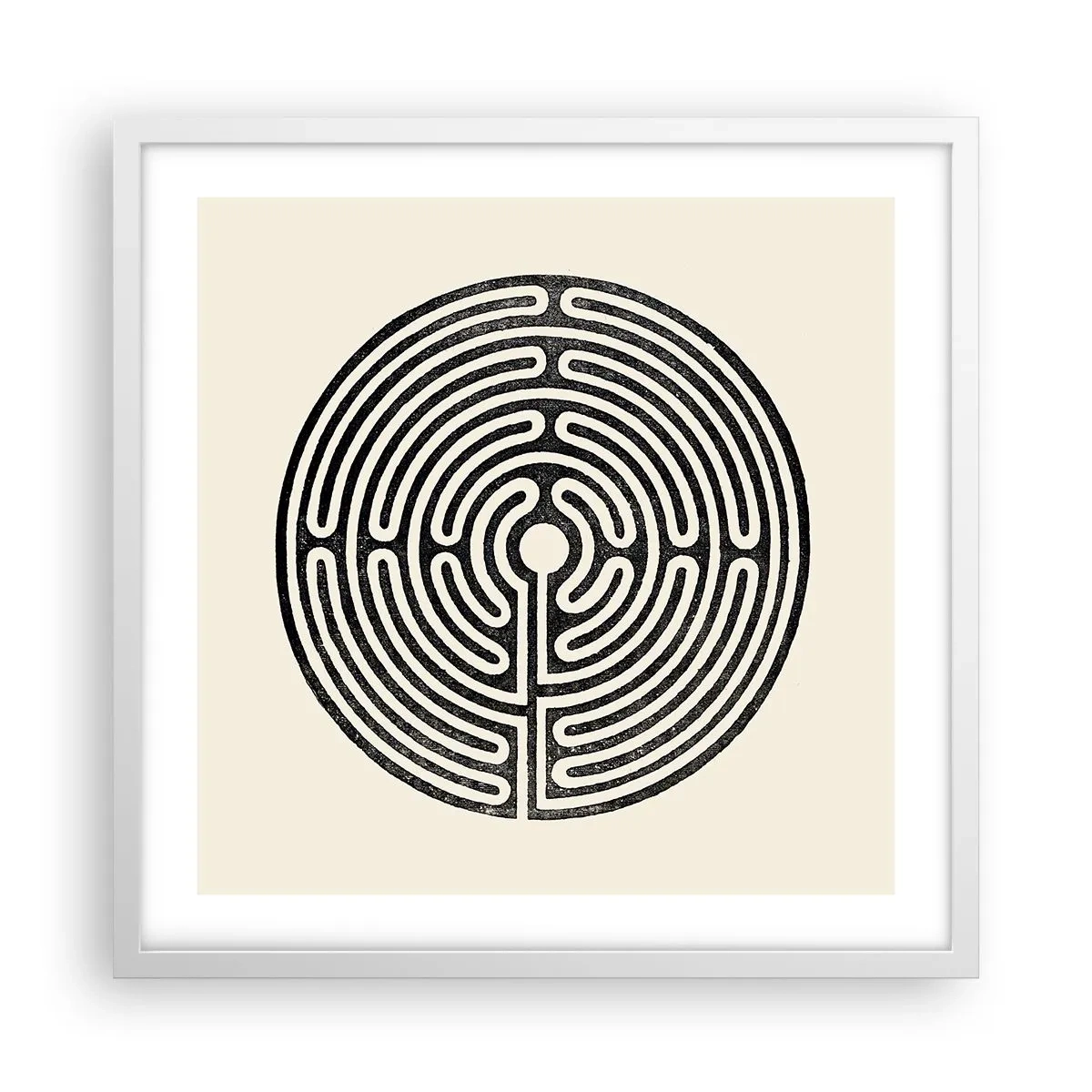 Plakát v bílém rámu - Tajemný řád - 50x50 cm