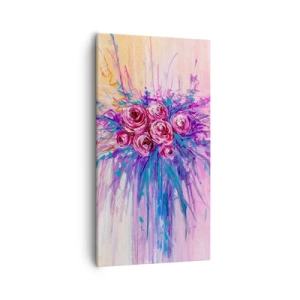 Obraz na plátně - Růžová fontána - 55x100 cm