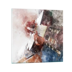 Obraz na skle - Co si o tom myslíš? - 30x30 cm