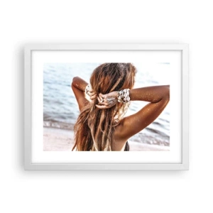 Plakát v bílém rámu - Sestra vody a slunce - 40x30 cm