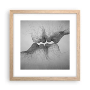 Plakát v rámu světlý dub - Polibek větru - 30x30 cm