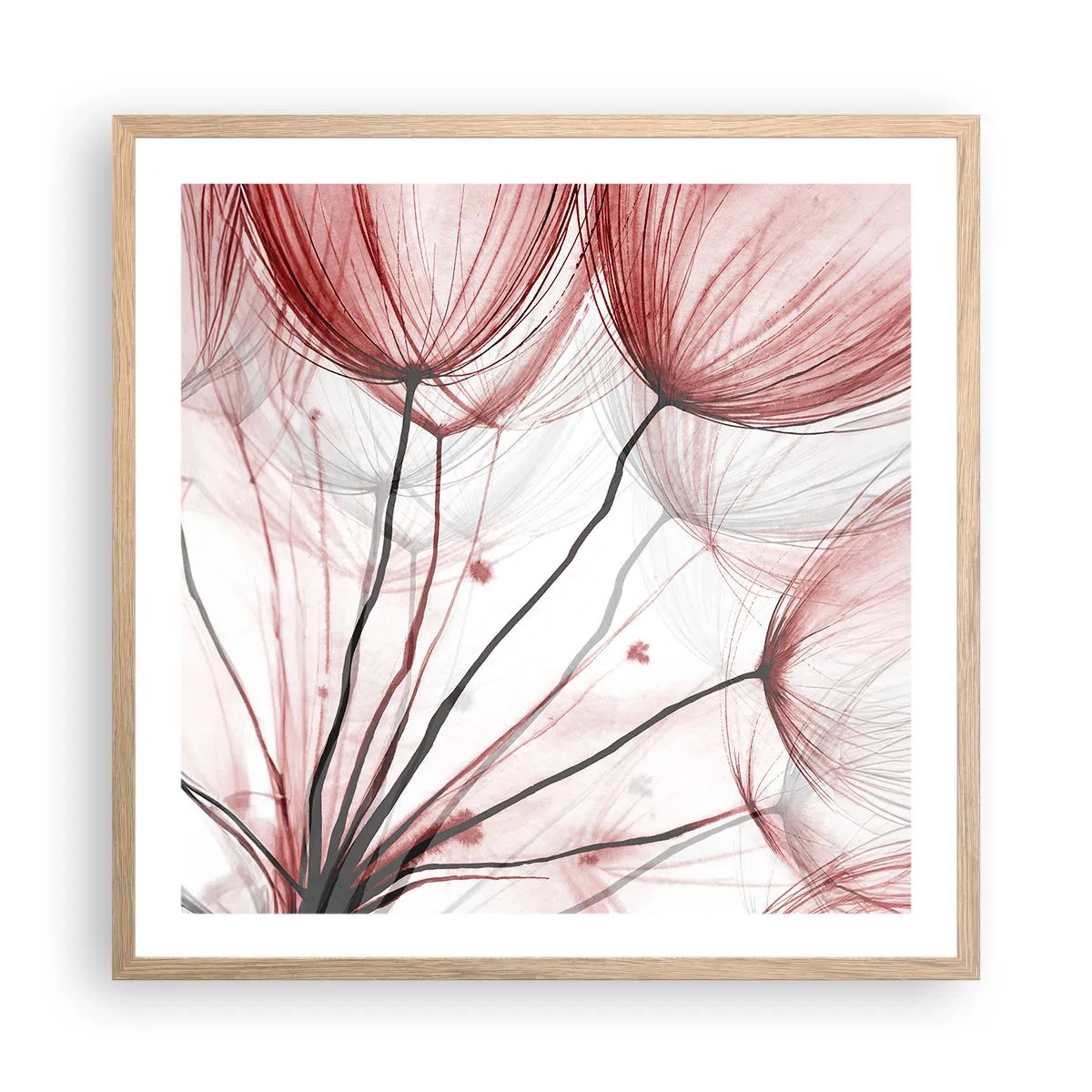 Plakát v rámu světlý dub - Před odletem - 60x60 cm