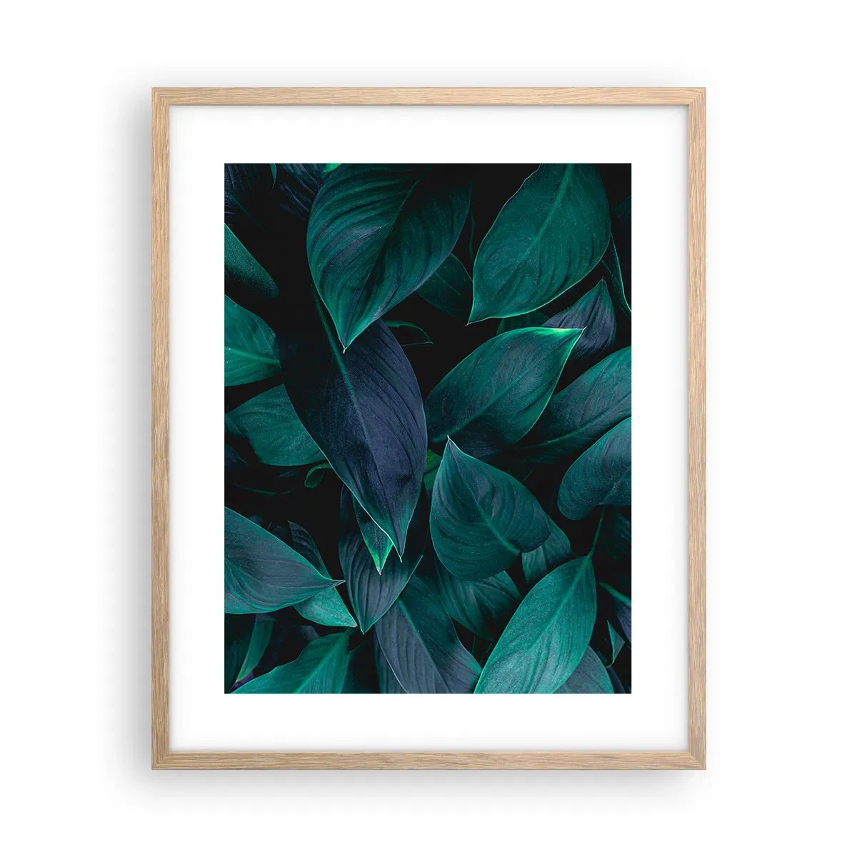 Plakát v rámu světlý dub - Zeleň sama o sobě - 40x50 cm