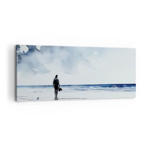 Obraz na plátně - Rozhovor s mořem - 100x40 cm