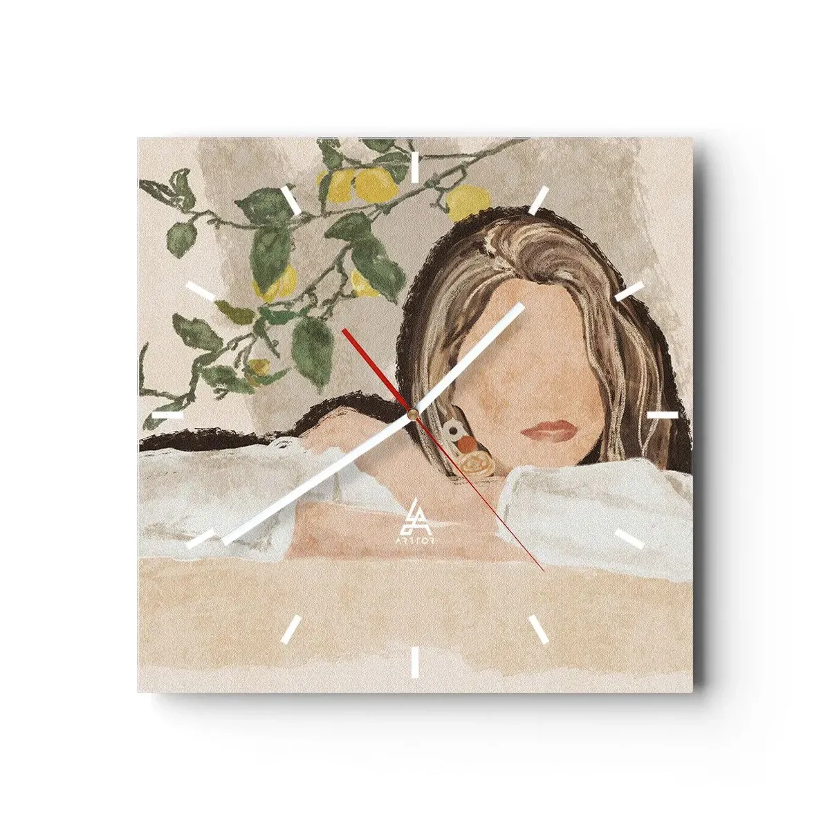Nástěnné hodiny - Krasavice z jihu - 40x40 cm