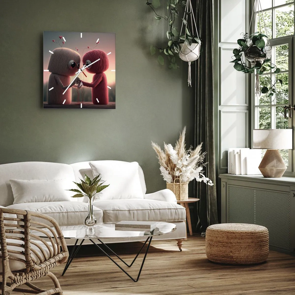 Nástěnné hodiny - Každý může milovat - 30x30 cm