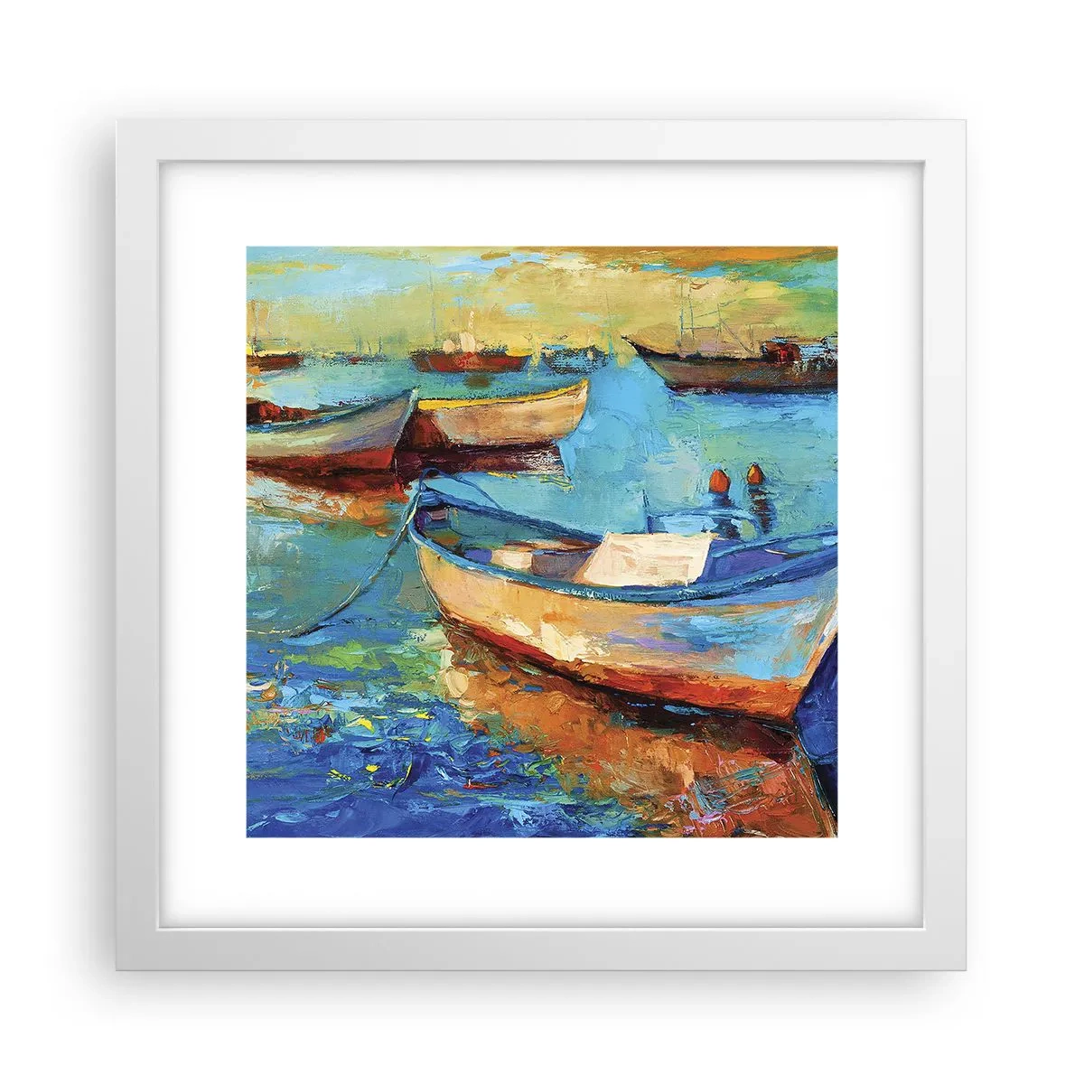 Plakát v bílém rámu - V jižním zálivu - 30x30 cm