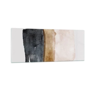 Obraz na skle - Kompozice zemitých barev - 100x40 cm