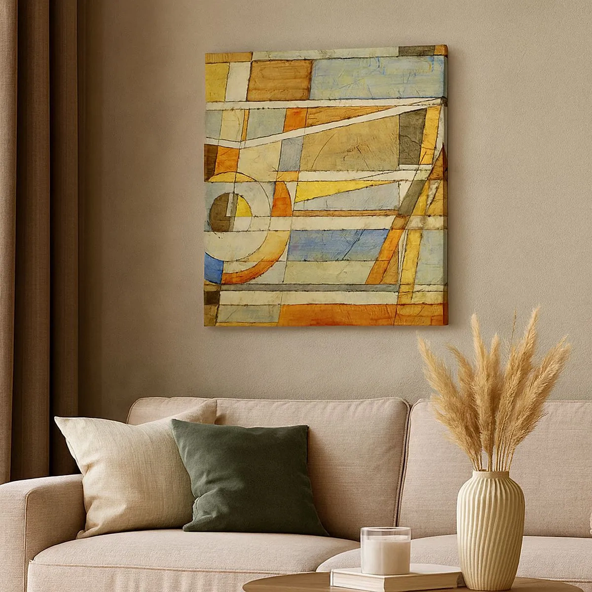 Obraz na plátně - Kubismus na stavbě - 30x30 cm