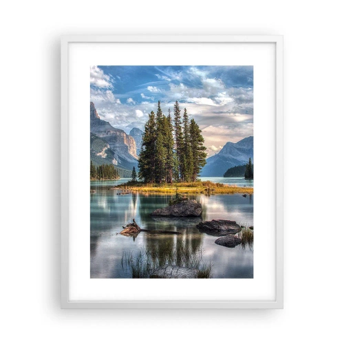 Plakát v bílém rámu - U velké a čisté vody… - 40x50 cm