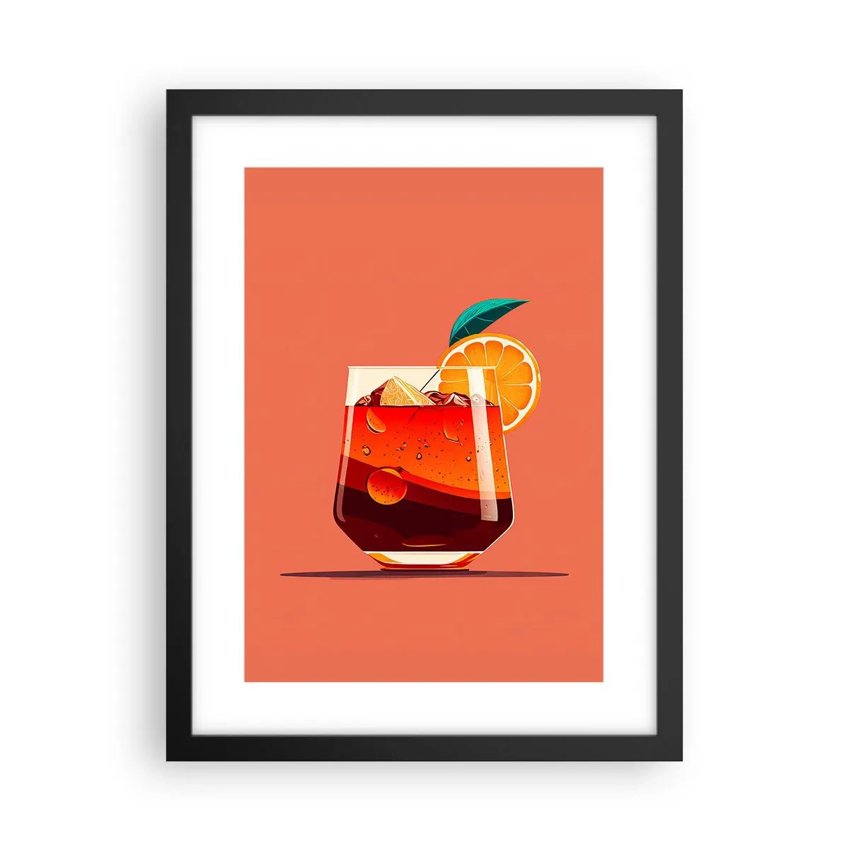 Plakát v černém rámu - Letní osvěžení - 30x40 cm