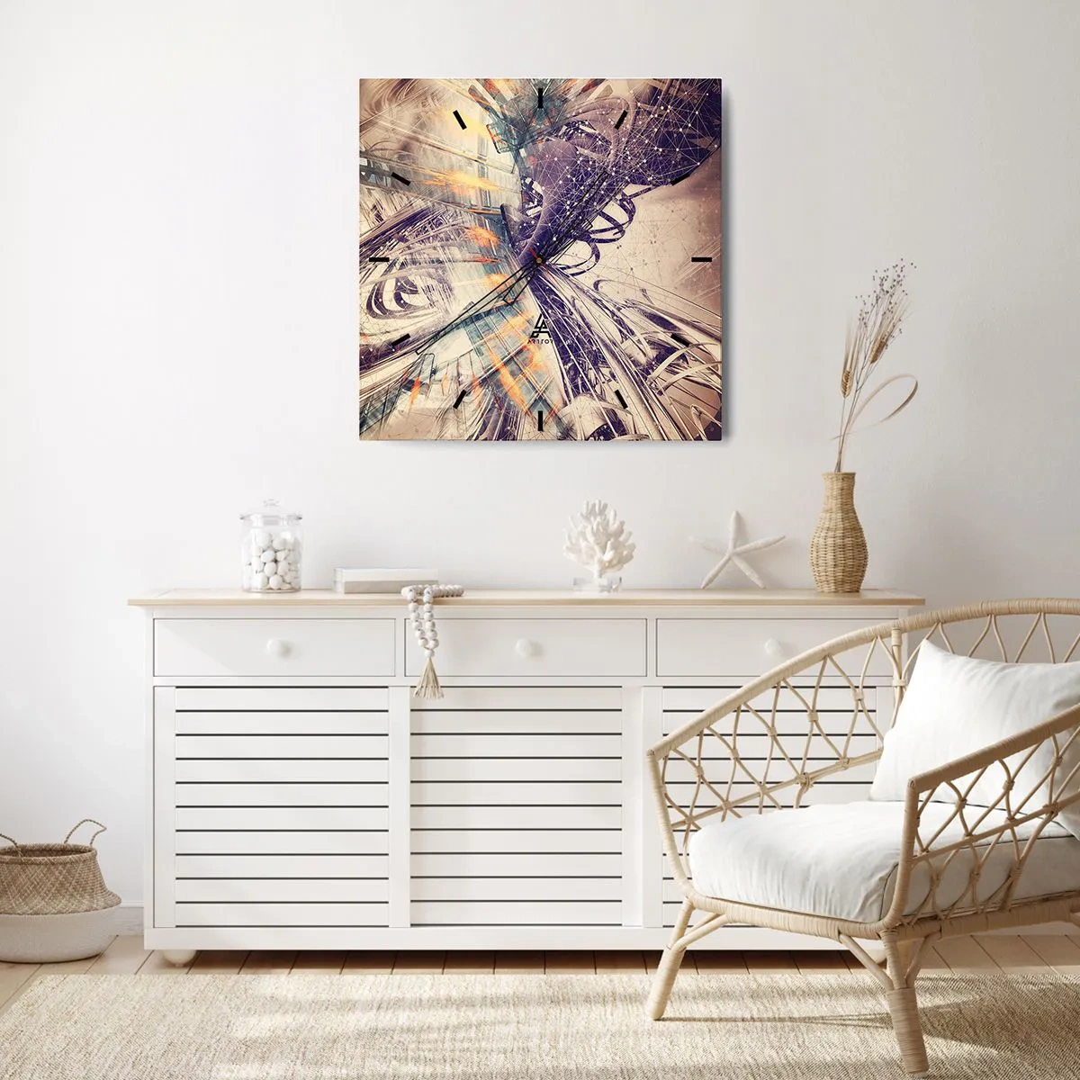 Nástěnné hodiny - Ve velkém spěchu - 30x30 cm