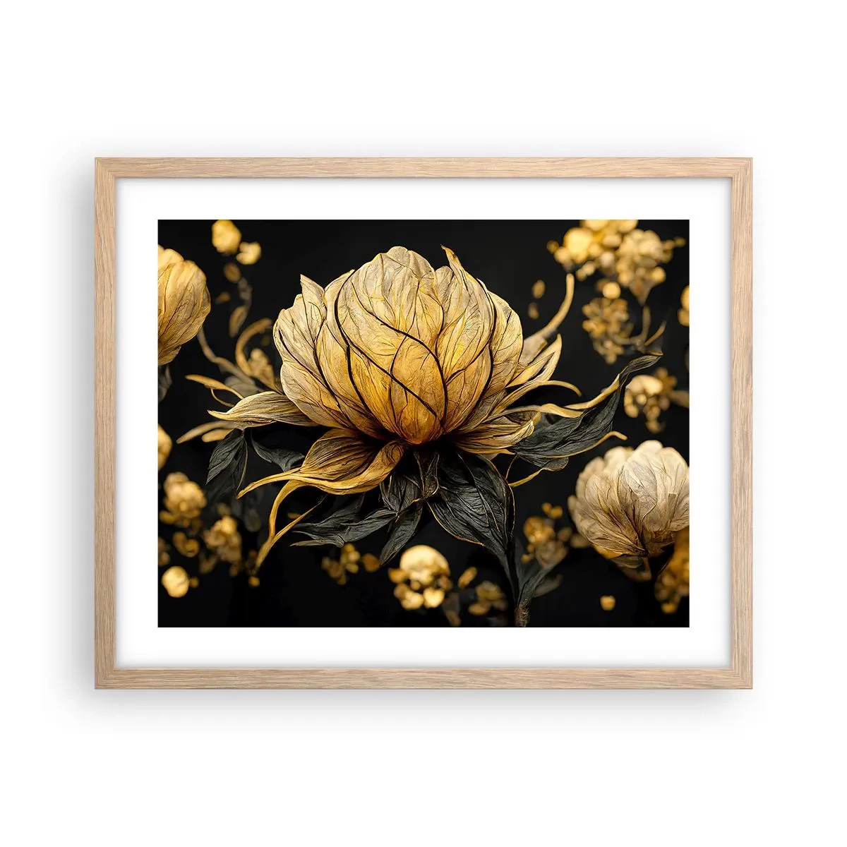 Plakát v rámu světlý dub - Jemná křehkost - 50x40 cm