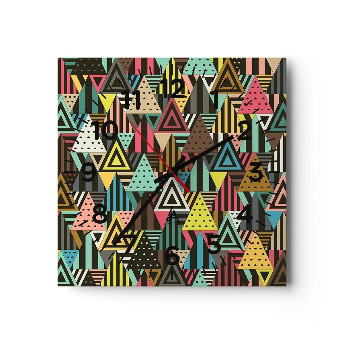 Nástěnné hodiny - V rytmu na tři - 40x40 cm