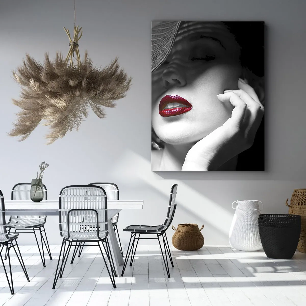 Obraz na plátně - Studie v šarlatové - 80x120 cm