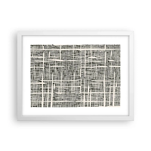 Plakát v bílém rámu - Tkaná kompozice - 40x30 cm