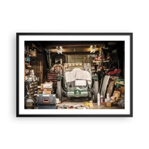 Plakát v černém rámu - Zpět do minulosti - 70x50 cm