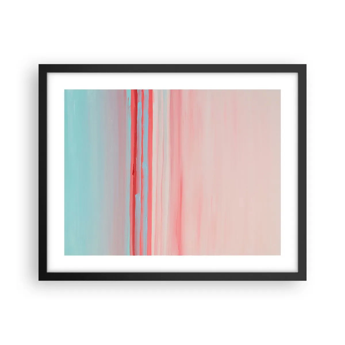 Plakát v černém rámu - Abstrakce za úsvitu - 50x40 cm