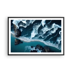 Plakát v černém rámu - Zahalené do vln - 91x61 cm