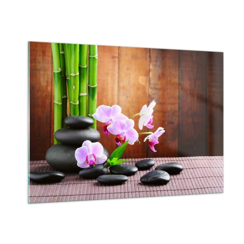 Obraz na skle - Seznamte se s potěšením východu - 100x70 cm